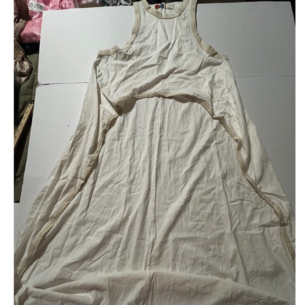 Free People FP Beach High Low Tank Dress Ivory Cream Sleeveless Small